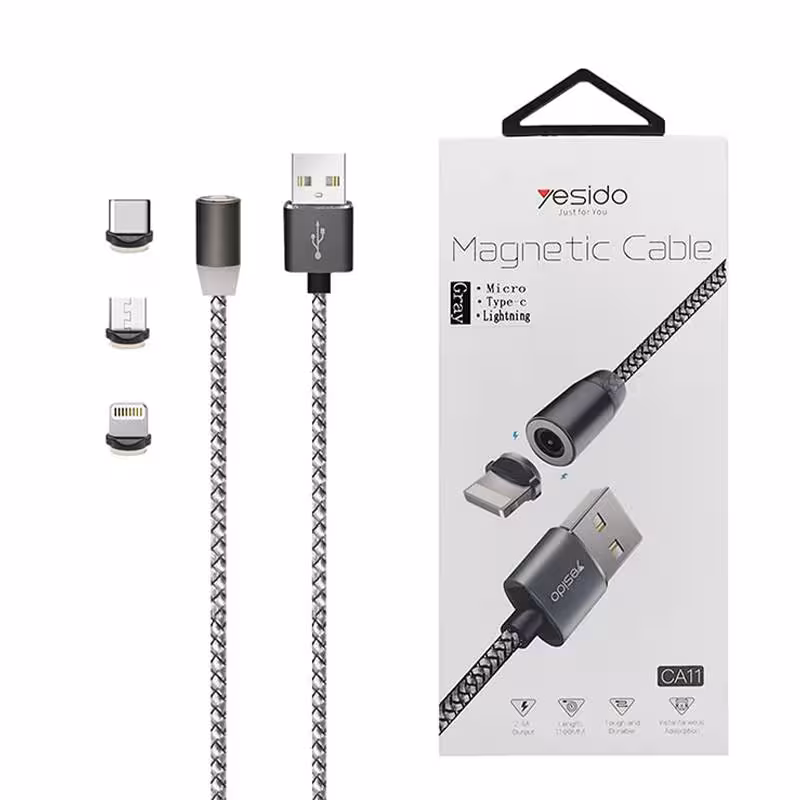 کابل مگنتی سه سر یسیدو مدل YESIDO CA11 Magentic Cable