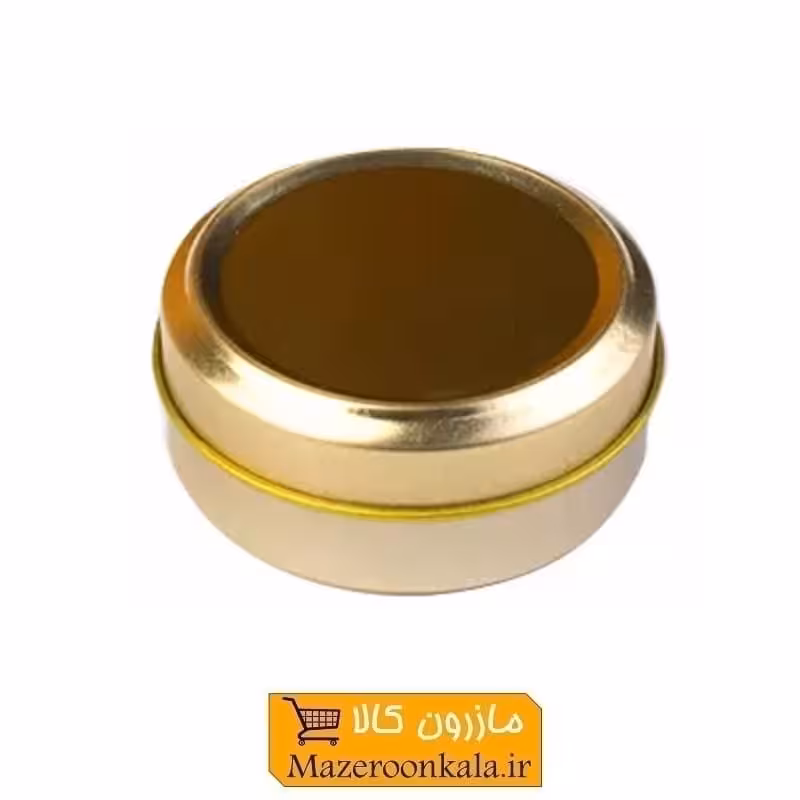 ظرف و قوطی فلزی طلایی مواد غذایی، بهداشتی و آرایشی قطر 6.5 سانت HZZ-003