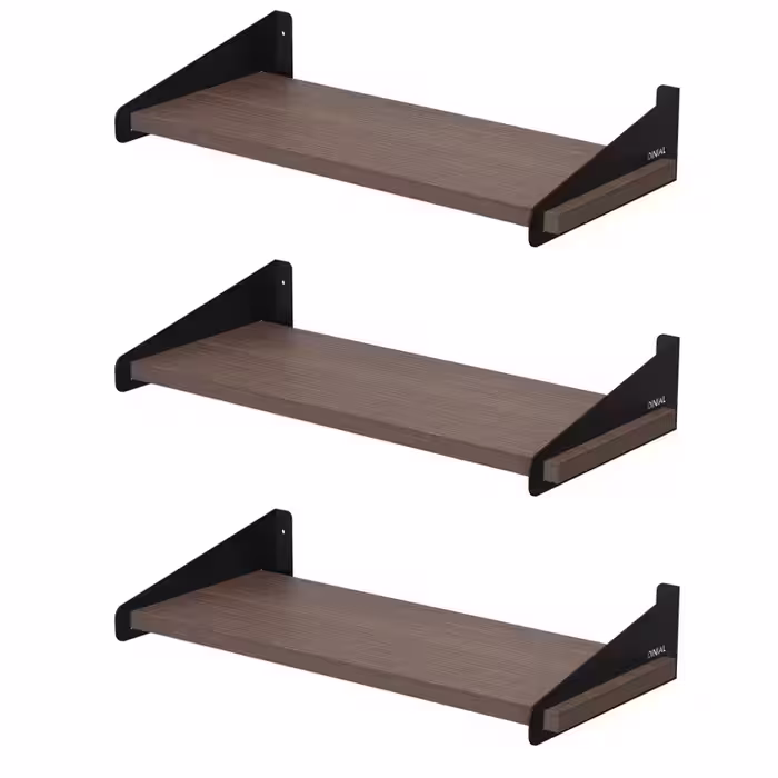 شلف دیواری دینیال مدل شیاردار کد DN4015 مجموعه سه عددی | کالا مکس