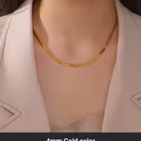 زنجیر استیل طلایی رنگ ثابت سایز 4 میل