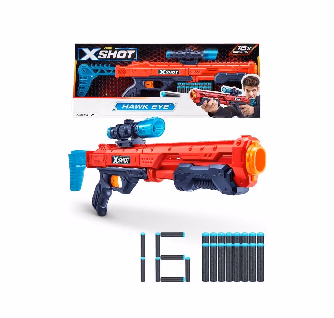 تفنگ ایکس شات X-Shot Hawk Eye RED