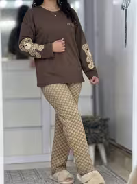 ست بلوز و شلوار زنانه عیدانه پنبه گلکسی