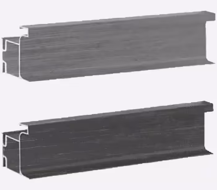 دستگیره پروفیلی مخفی L فرم کمدی 2.4 متری آنترازیت براش فانتونی کد L406