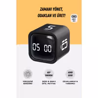 تایمر مطالعه و آشپزخانه Gworke GT-1 | تایمر مکعبی Flip | مدیریت زمان به روش پومودورو | مناسب برای دانشجویان و کارمندان | طراحی سبک و قابل حمل | ابزار کاربردی برای افزایش تمرکز و بهره‌وری