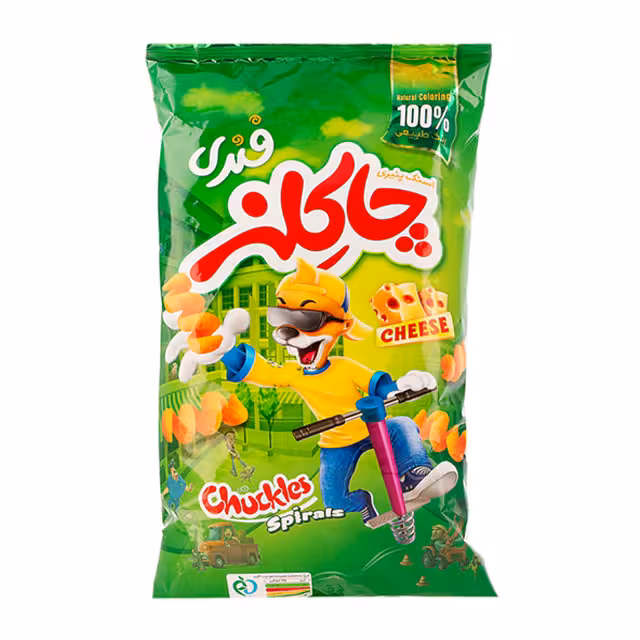 اسنک پنیری چاکلز مدل فنری 60 گرمی
