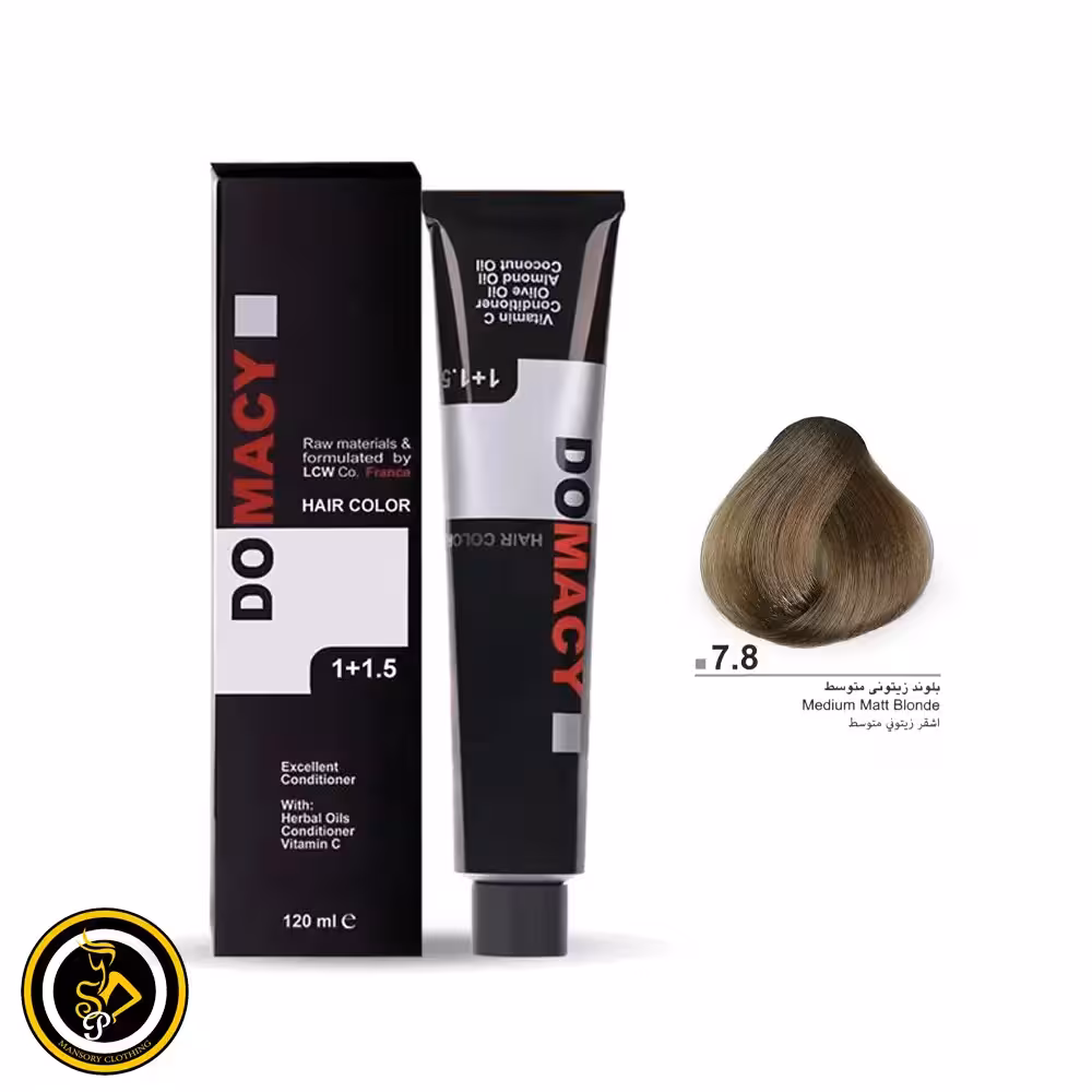 رنگ مو بلوند زیتونی متوسط دوماسی شماره 7.8
