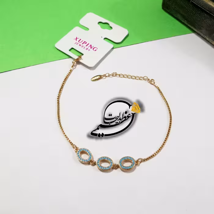دستبند بسیار زیبای برند Xuping از جنس مس و روکش طلا  و رنگ ثابت و ضد حساسیت کاملا مشابه طلا با زنجیر ونیزی 