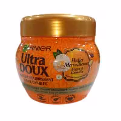 ماسک مو گار نیر فرانسوی Gar nier Ultra Doux Ultra تغذیه کننده مو خشک حاوی آرگان و کاملیا 300 میل