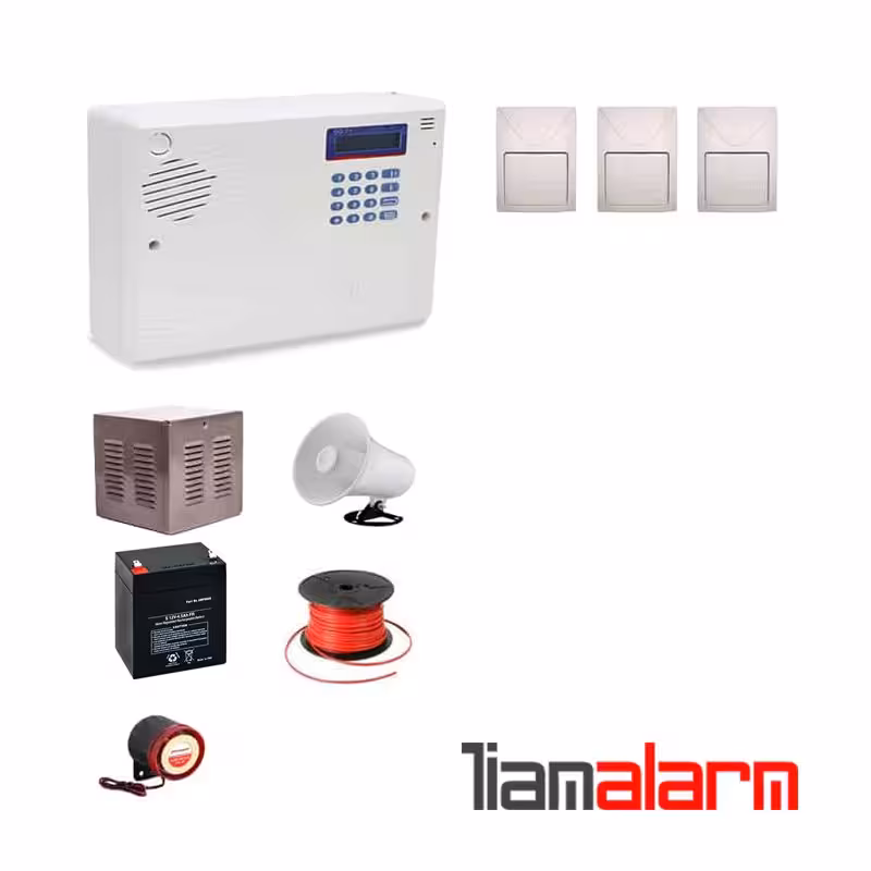 پکیج دزدگیر اماکن با سیم مدل سایلکس سیمکارتی و تلفنی SG8F3