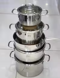 سرویس قابلمه 10 پارچه استیل زیو مدل ZCS-1320