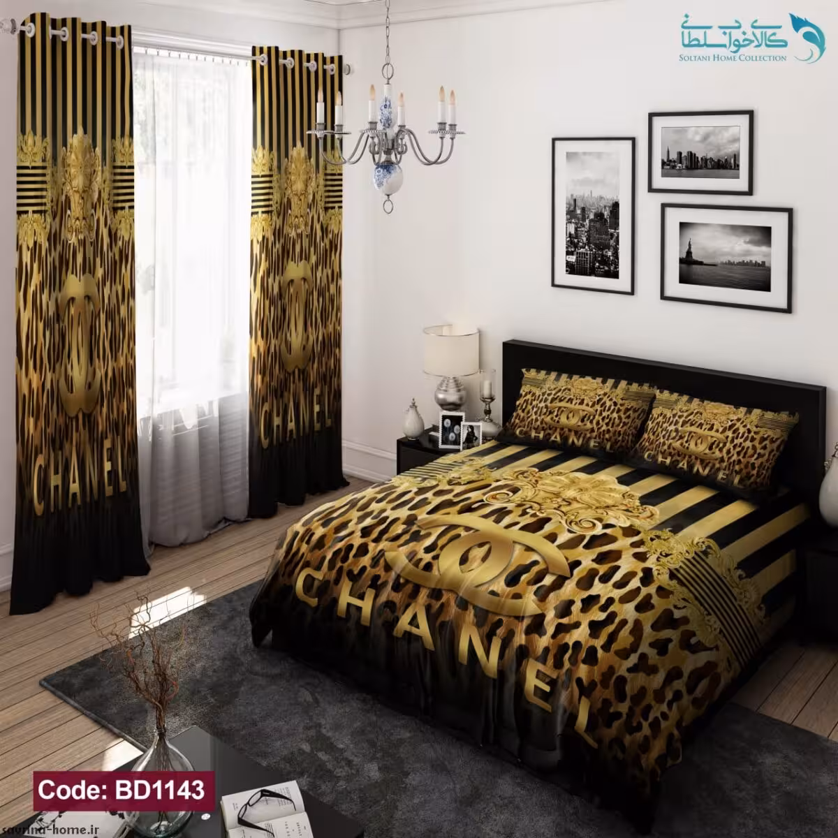 روتختی طرح chanel دونفره کد BD1143