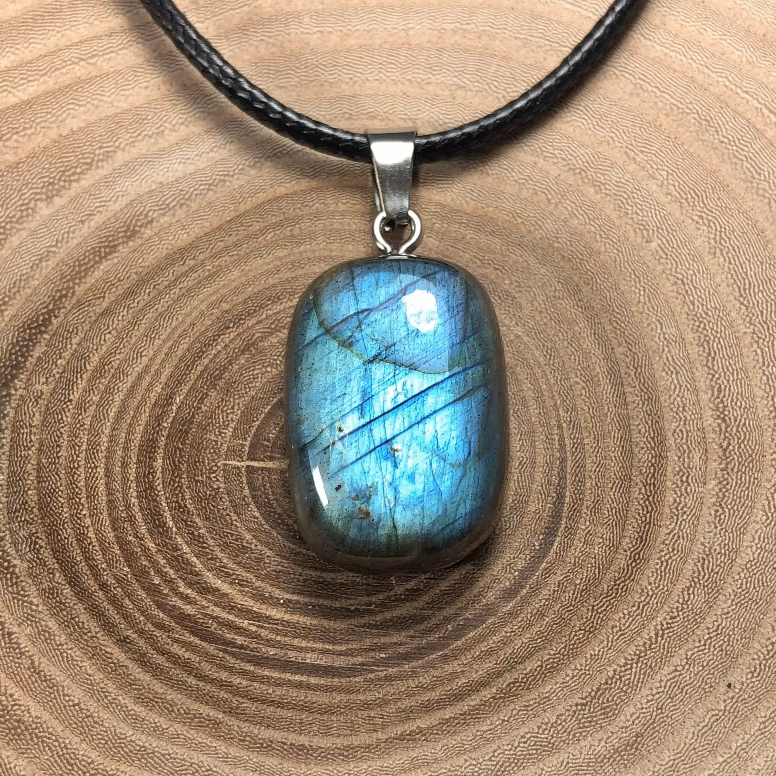 پلاک لابرادوریت اصل آبی مستطیلی 251118