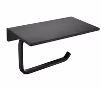 هولدر دستمال توالت با شلف پیچی رنگ مشکی مات سری F فانتونی کد S053