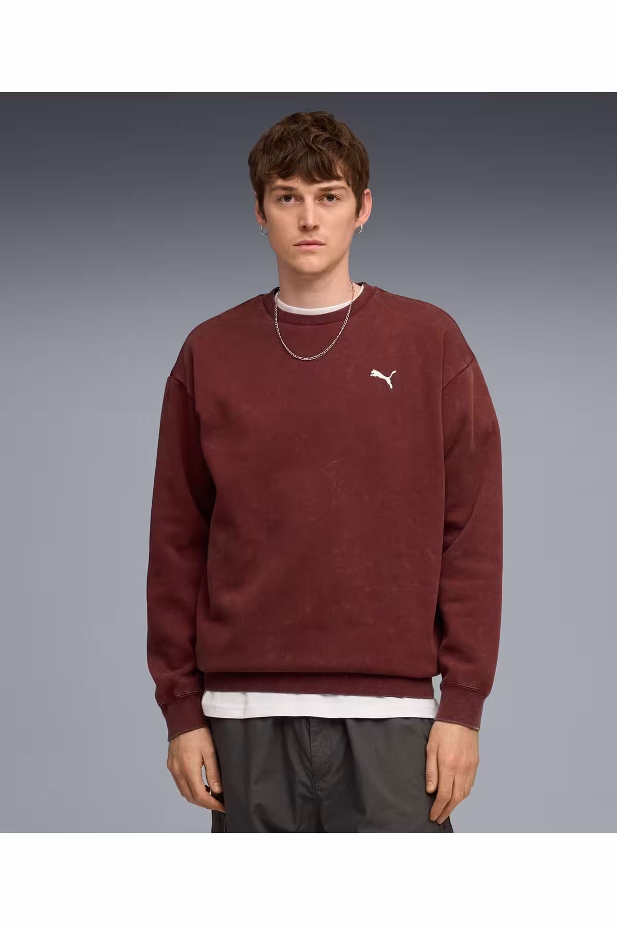 سویشرت مردانه خدمه شستشوی بالا اورجینال Puma