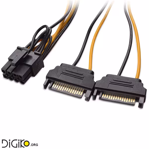 تبدیل برق 8و6پین گرافیک به دوپورت SATA