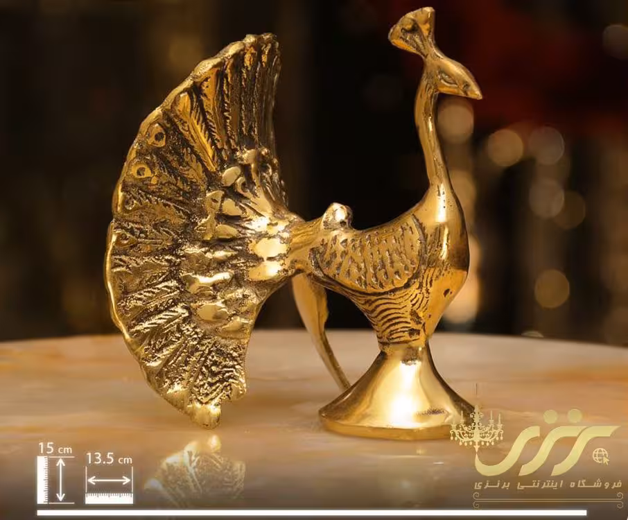 طاووس دم پهن برنزی