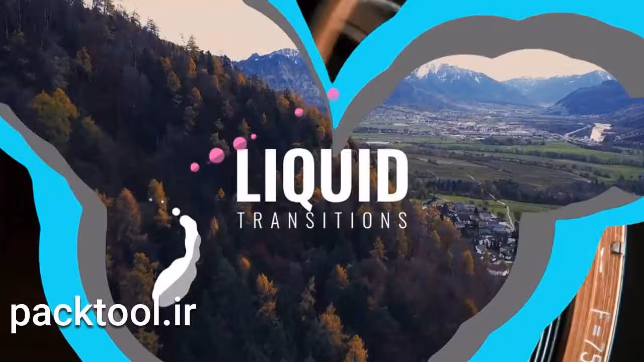 ترانزیشن کارتونی Liquid Transitions در پریمیر - پک تول