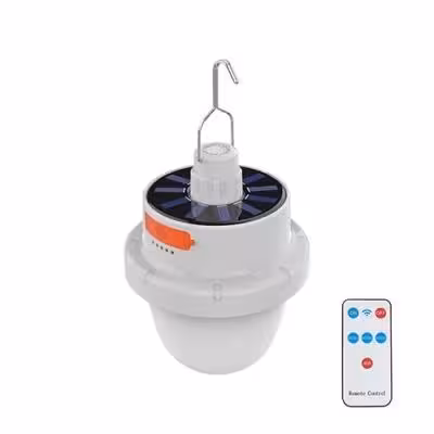 چراغ اضطراری شارژی خورشیدی 50 وات ریموت دار و پاوربانک دار مدل HS-V102