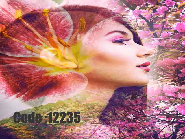 پوستر دیواری سه بعدی طرح دخترونه