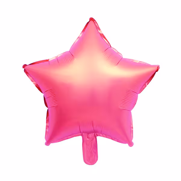 بادکنک فویلی ستاره کروم 18 اینچ صورتی