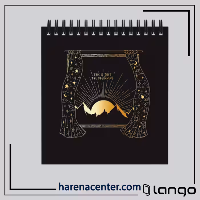 دفتر کاغذ مشکی کوچک کد 7 برند لانگو