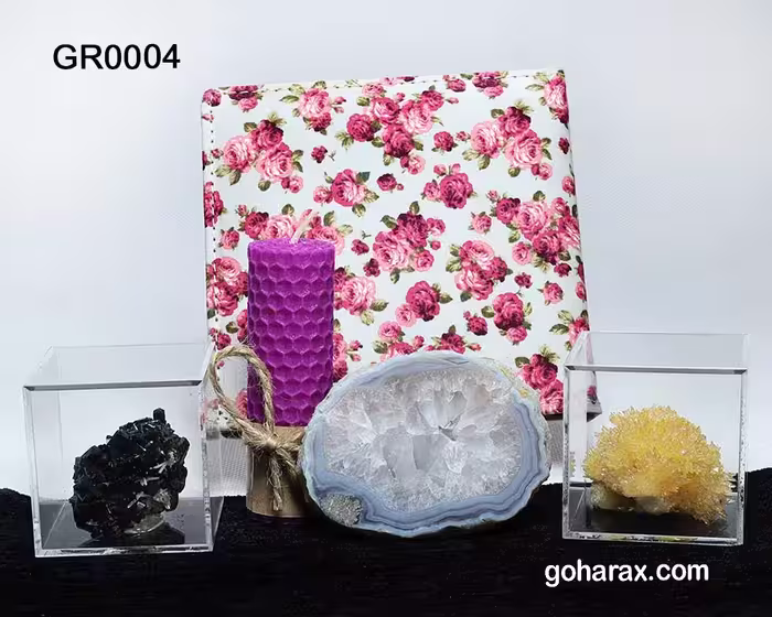 پک شکرگزاری دفتر و سنگ های طبیعی