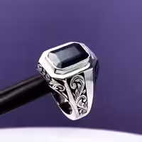 انگشتر یاقوت کبود کد 12177