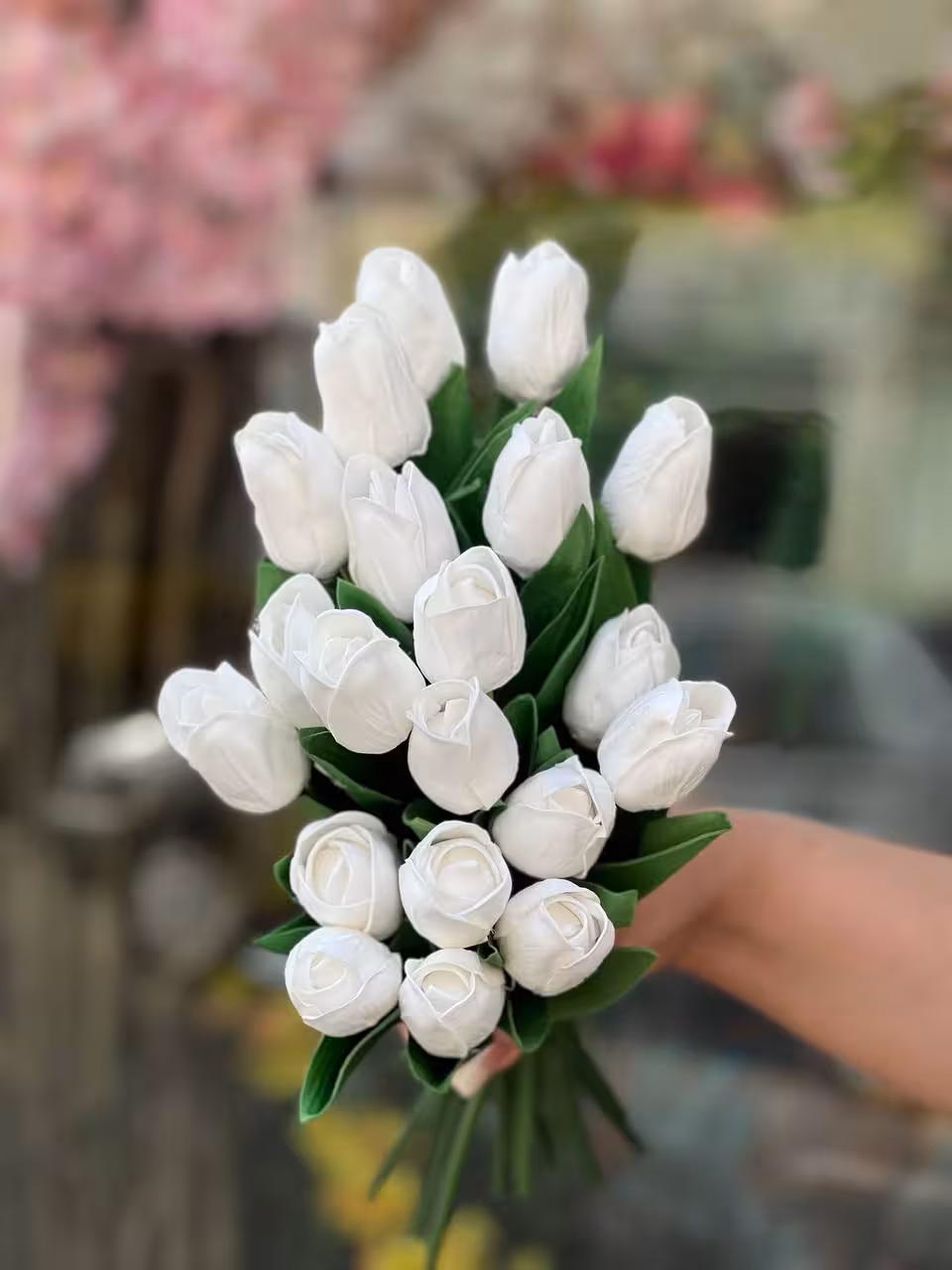 لاله مصنوعی غنچه فومی بدون تغییر رنگ 1عددی