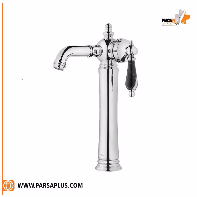 شیر روشویی پایه بلند دوان مدل کلور کروم