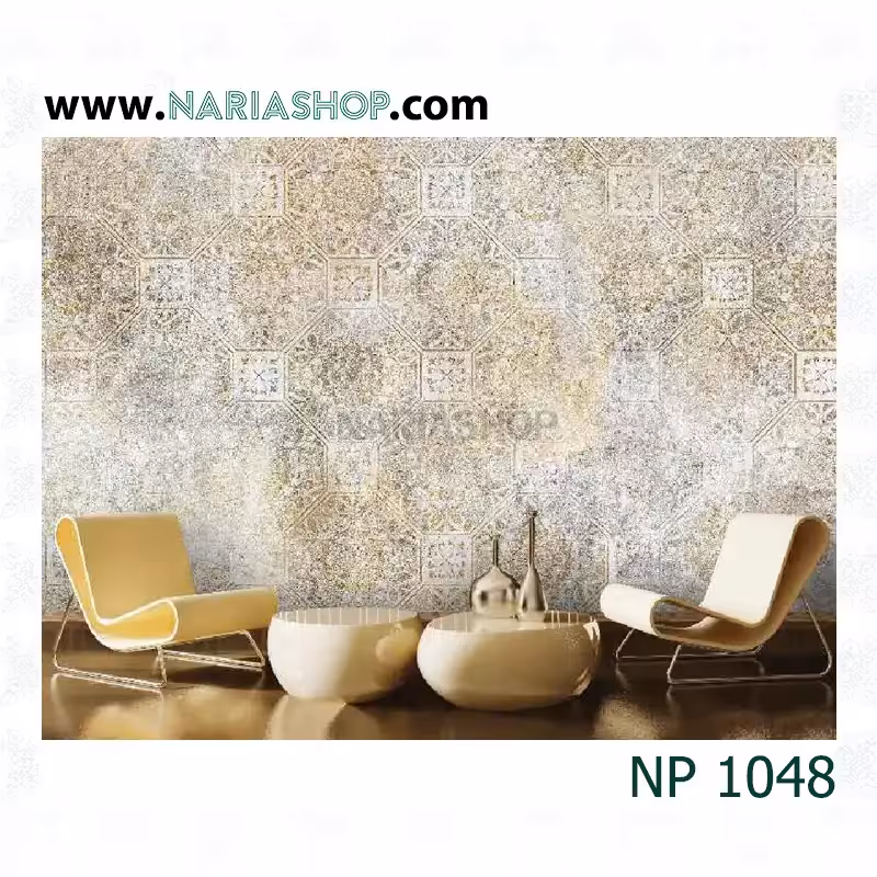 پوستر دیواری کلاسیک خاکستری طلایی NP1048