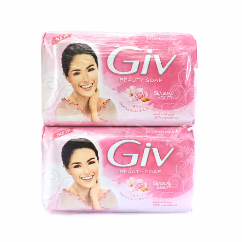 صابون جیو Giv مدل Sensual Beauty حاوی روغن گل رز و بادام 140 گرم بسته 4 عددی