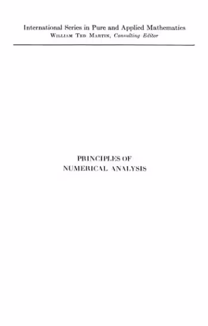خرید و دانلود نسخه کامل کتاب Principles of numerical analysis