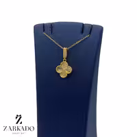 پلاک طلا ونکلیف تراشدار سایز 2 کد P22412