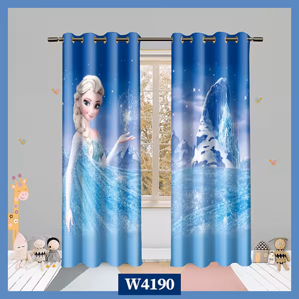 پرده اتاق کودک طرح السا کد W4190