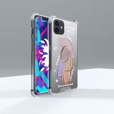 کاور لاین کینگ مدل آینه ایی نشکن طرح گواش مناسب برای گوشی موبایل اپل IPhone 11