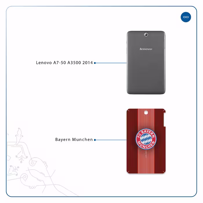 برچسب پوششی ماهوت مدل Bayern-Munchen مناسب برای تبلت لنوو A7-50 A3500 2014