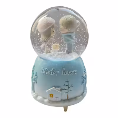 گوی موزیکال مدل پمپی طرح دختر و پسر عاشق