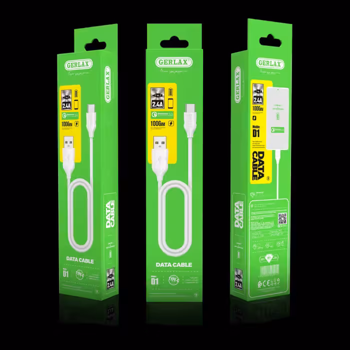 کابل تبدیل USB به لایتنینگ جرلکس  مدل D1 طول 1 متر