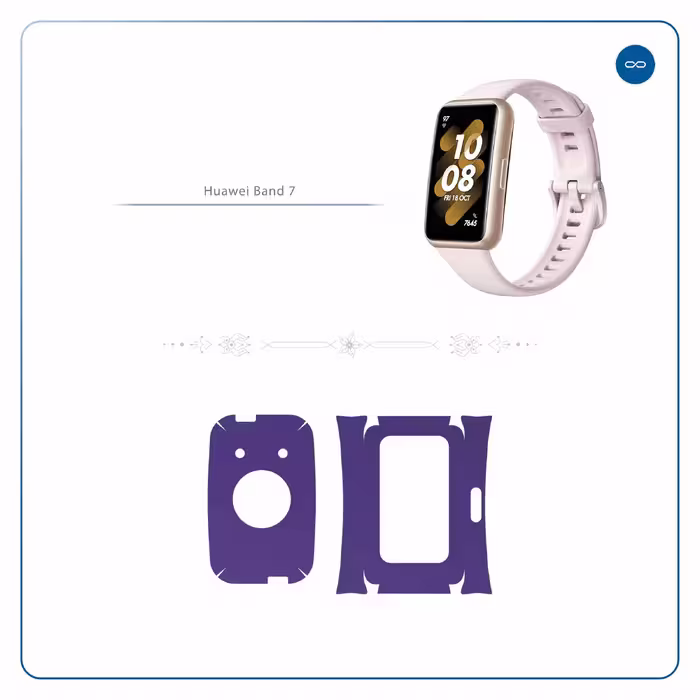 برچسب ماهوت طرح Matte-BlueBerry مناسب برای ساعت هوشمند هوآوی Band 7