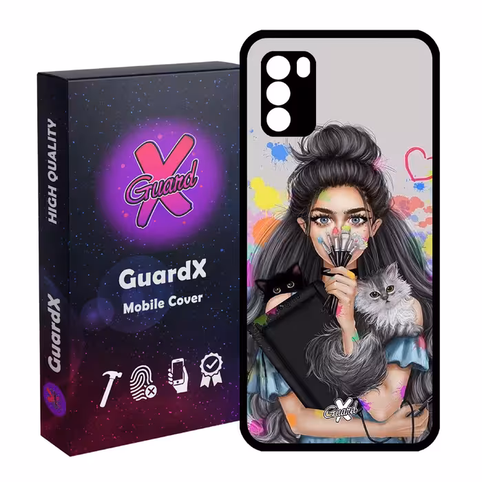 کاور گارد ایکس طرح Girl مدل Glass10386 مناسب برای گوشی موبایل شیائومی Poco M3