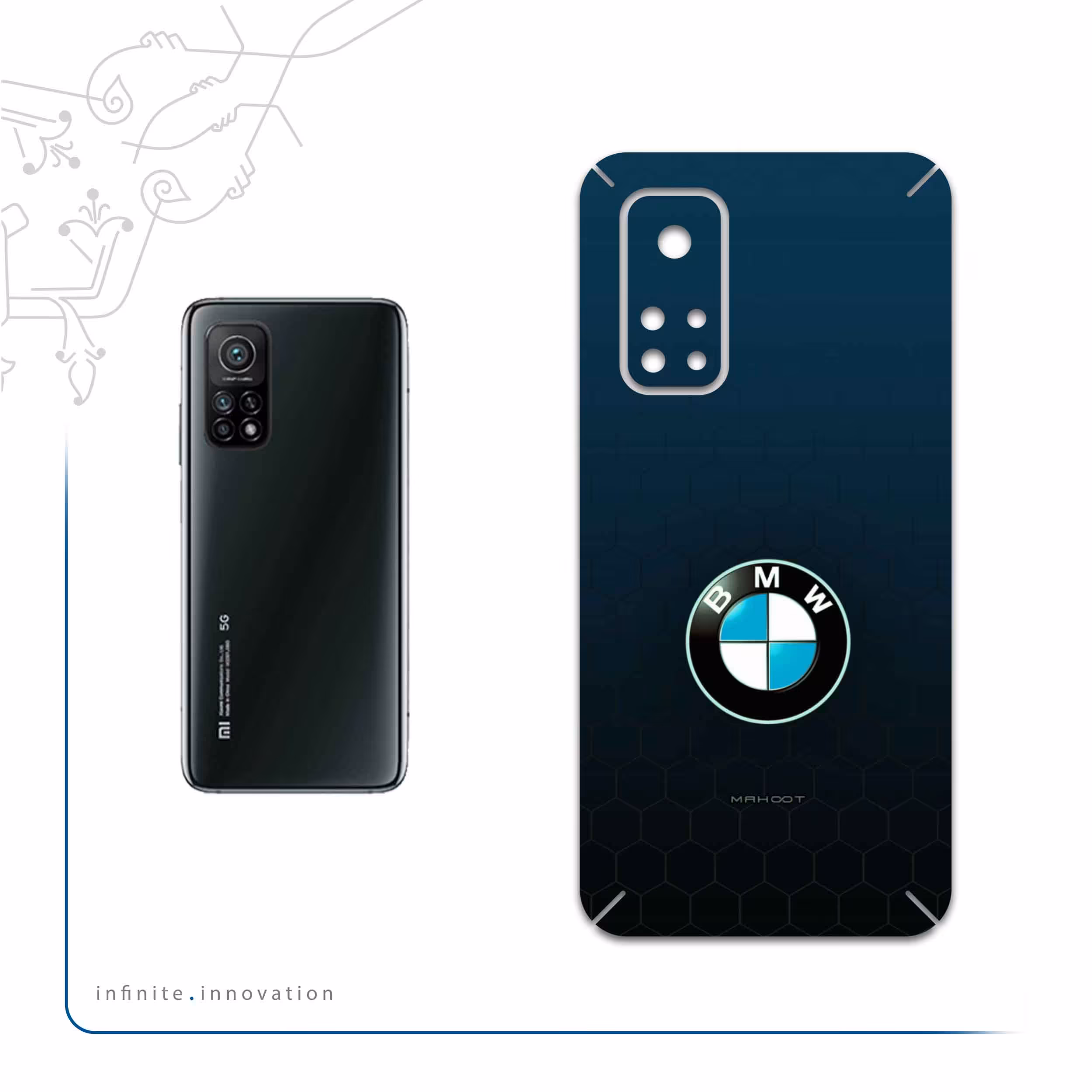 برچسب پوششی ماهوت مدل BMW مناسب برای گوشی موبایل شیائومی Mi 10T 5G
