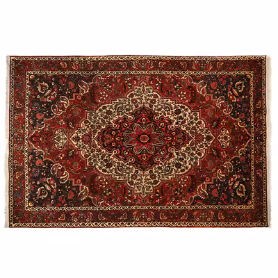 فرش دستبافت قدیمی شش متری مدل بختیاری کد 141211