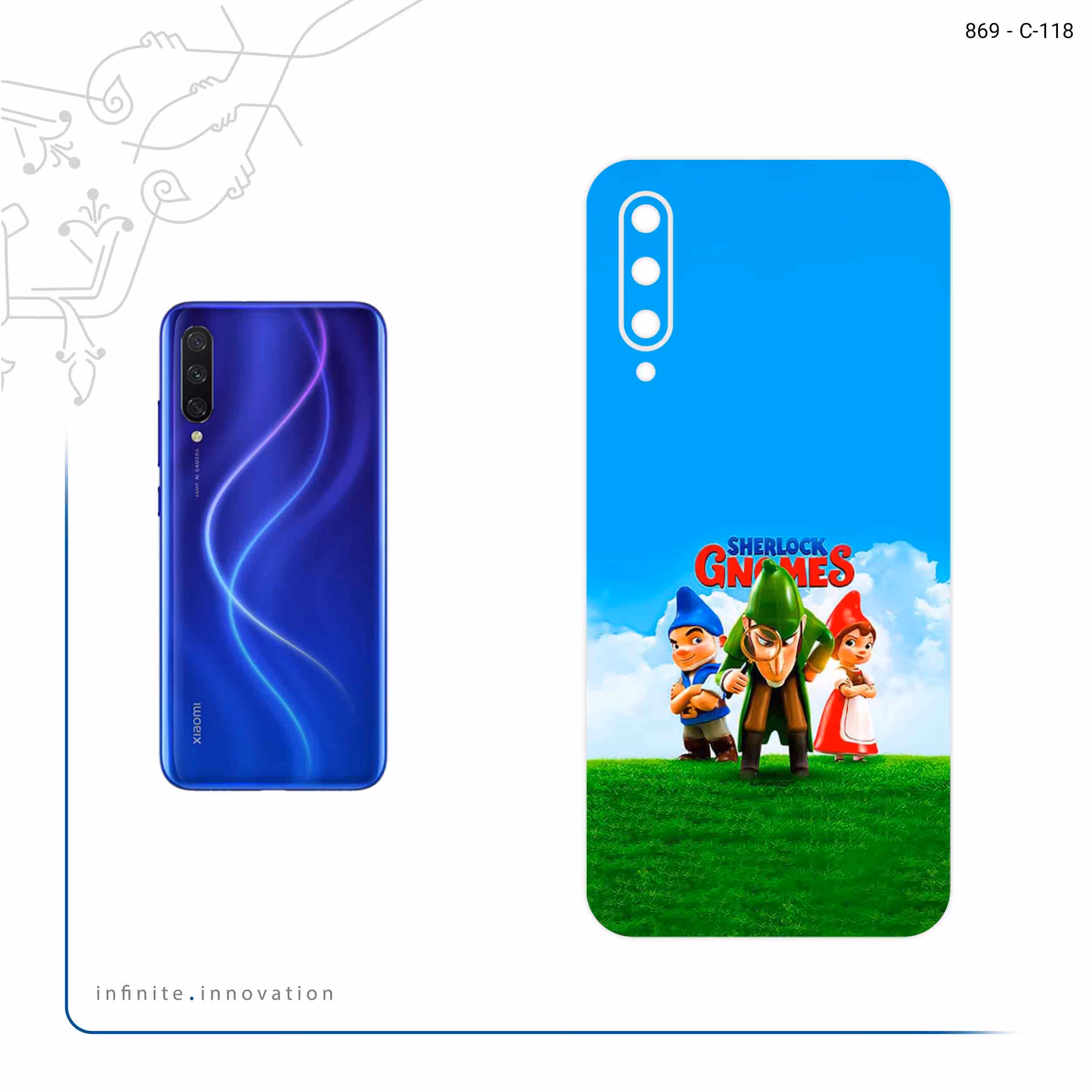 برچسب پوششی ماهوت مدل Sherlock Gnomes مناسب برای گوشی موبایل شیائومی Mi A3