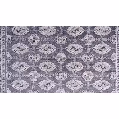 فرش ماشینی زمرد مشهد مدل R44 زمینه طوسی