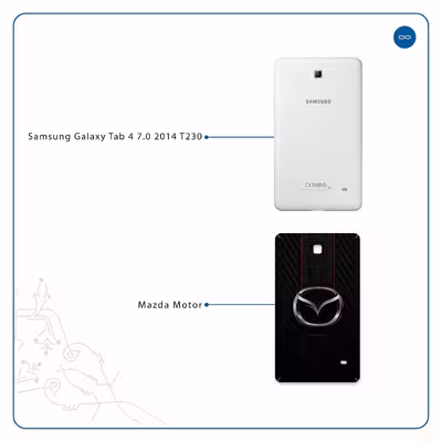 برچسب پوششی ماهوت مدل Mazda Motor مناسب برای تبلت سامسونگ Galaxy Tab 4 7.0 2014 T230