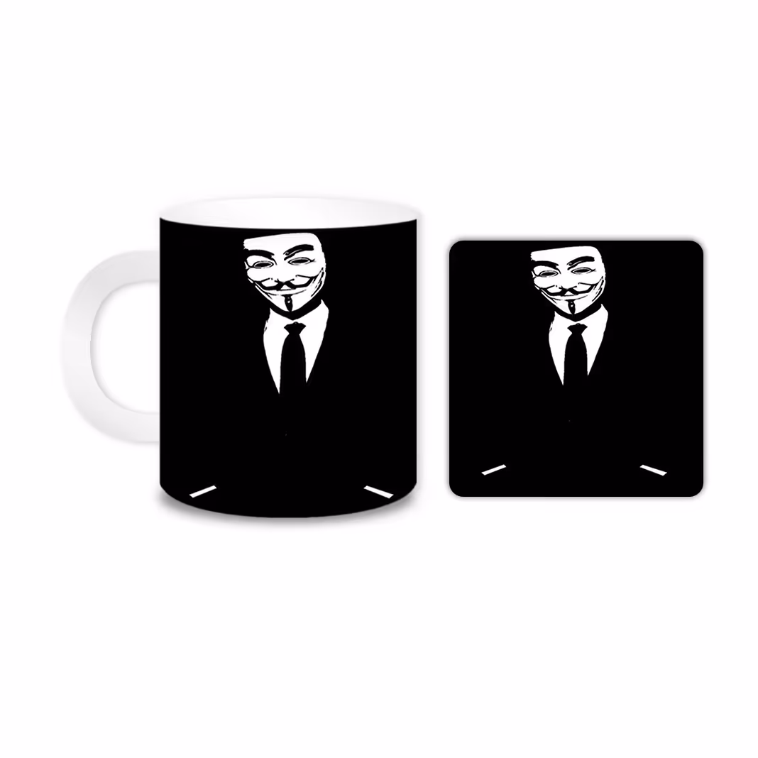 ماگ مدل ماسک کد 589 به همراه زیر لیوانی