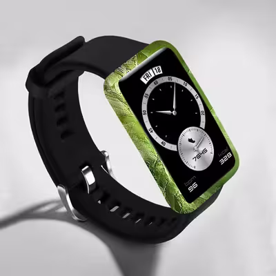 برچسب ماهوت طرح Green Crystal Marble مناسب برای ساعت هوشمند هوآوی Watch Fit