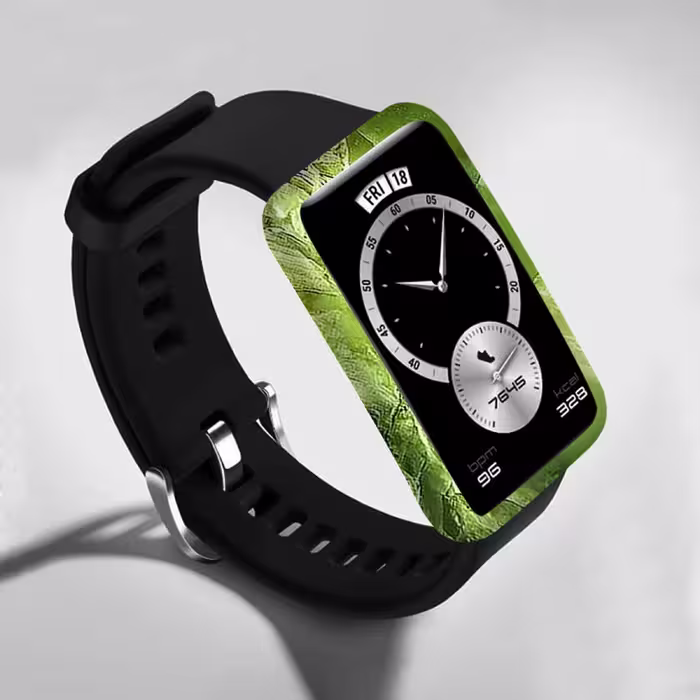 برچسب ماهوت طرح Green Crystal Marble مناسب برای ساعت هوشمند هوآوی Watch Fit