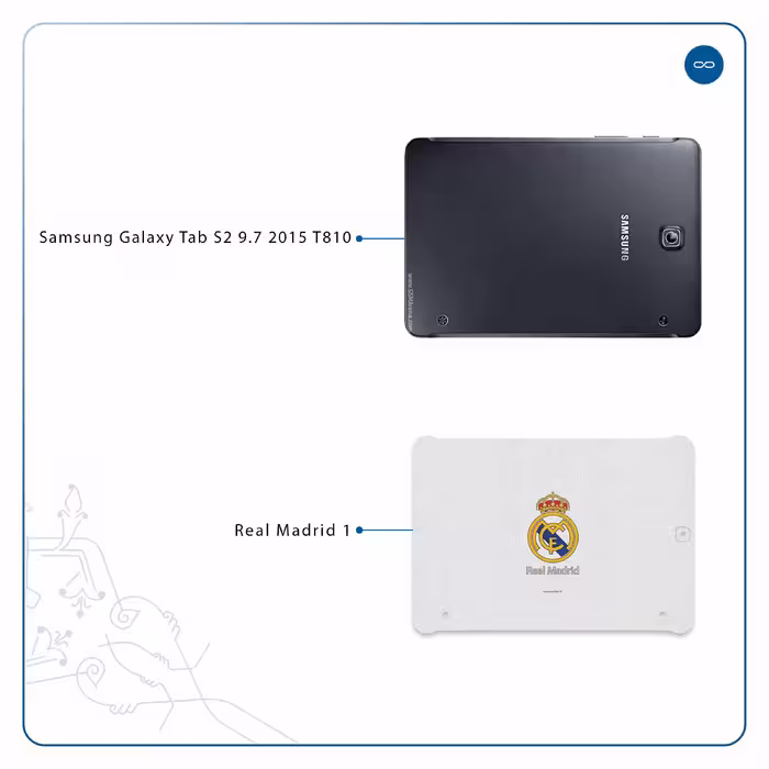برچسب پوششی ماهوت مدل Real-Madrid مناسب برای تبلت سامسونگ Galaxy Tab S2 9.7 2015 T810