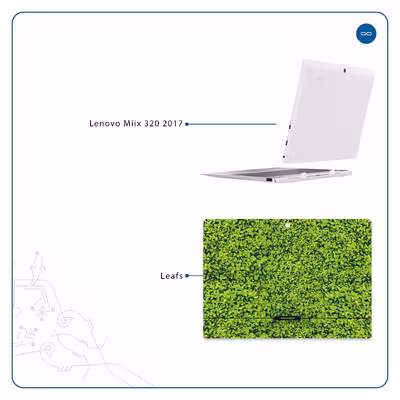برچسب پوششی ماهوت مدل Leafs مناسب برای تبلت لنوو Miix 320 2017